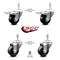 Service Caster 3 Inch Phenolic Swivel 3/8 Inch Threaded Stem Caster Total Lock Brake SCC, 2PK SCC-TSTTL20S314-PHR-381615-2-S-2 - alternate 4